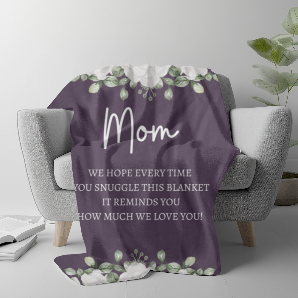 Mom Flower Blanket | Mother's Day Gift