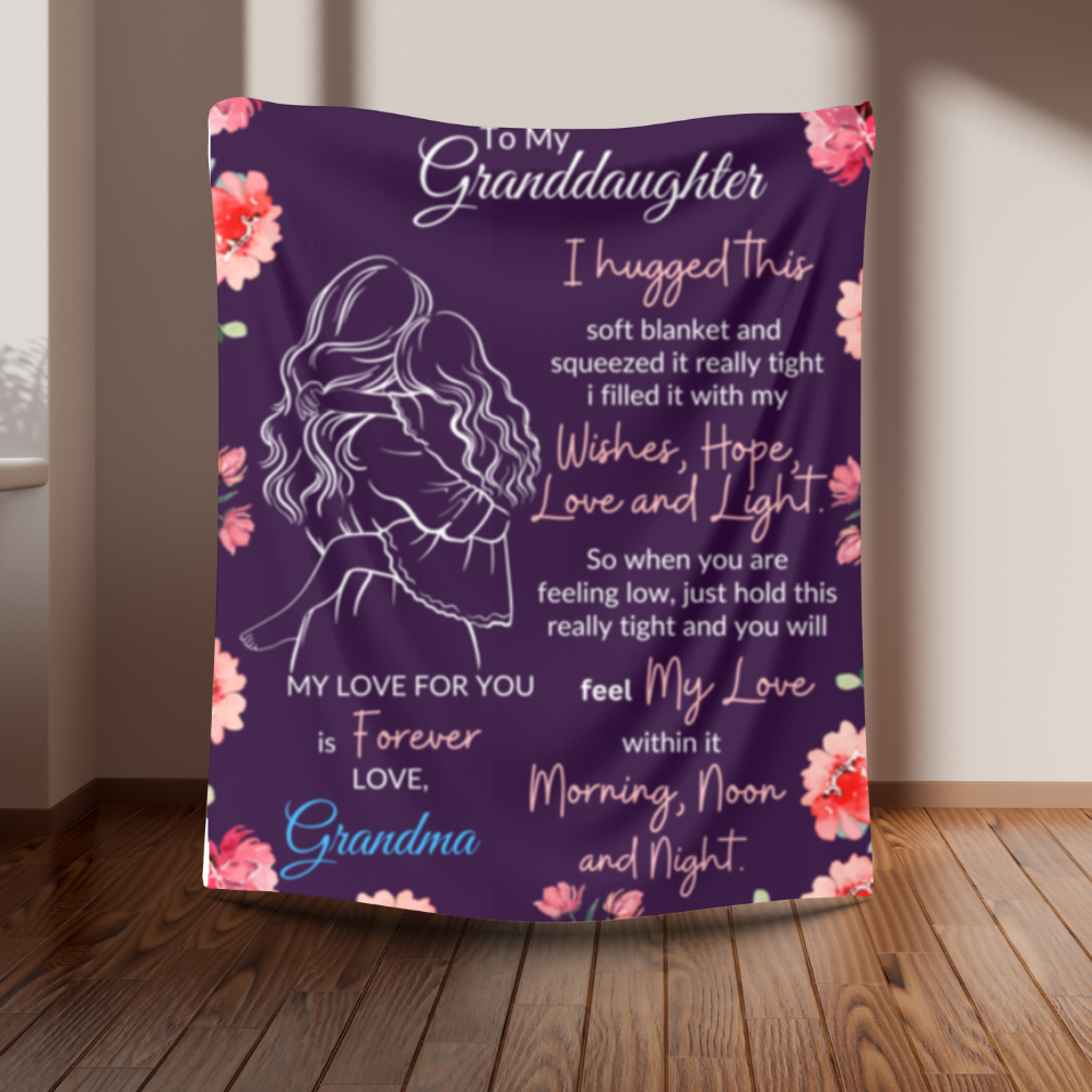 Granddaughter Sweet Words Blanket